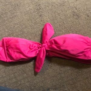 hot pink bow tie bikini top